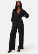 Happy Holly Kali 3/4 Sleeve Jumpsuit Black 36/38