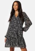 Object Collectors Item Mila Gia L/S Dress Black AOP:SANDSHELL 34