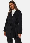 BUBBLEROOM Lilah Belted Wool Coat Black L