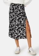 VILA Viboa Hia HW Midi Skirt Black Beauty AOP:Hia 34