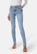 Pieces Pcdana Mid Waist Skinny Jeans Light Blue Denim XS/30