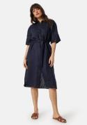 GANT Rel Linen SS Shirt Dress Navy 34