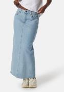 Object Collectors Item Objellen Mid Waist long denim skirt Light Blue Denim XS