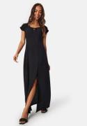 Happy Holly Structure Maxi Slit Dress Black 32/34