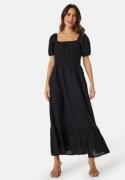 BUBBLEROOM Short Sleeve Cotton Maxi Dress Black L