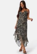 ONLY Onlasta life strap frill ankel dress Black/Zebra S