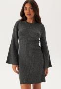 ONLY Onlmonica Ls O-neck Dress Knt Dark Grey Melange L