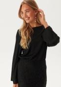 VILA Vilupia Boatneck L/S TOP  Black Beauty XS