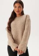 SELECTED FEMME Slfalva Structure Ls Knit O-neck Irish Cream Detail:birch S