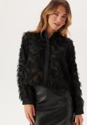 SELECTED FEMME Slfmyline Ls Fluffy Cropped Sh Black 34