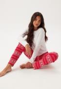 DORINA Bianca Pyjamas St0156-white/RED PRINT S