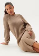 Object Collectors Item Objditte Re L/S KNIT MIDI DRES Desert Taupe Detail:melange S