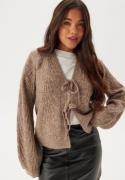 Object Collectors Item Objflora Re L/S KNIT CARDIGAN  Desert Taupe Detail:melange S