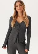 BUBBLEROOM Structure Cardigan Top Dark grey M