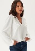 BUBBLEROOM Frill Detail Puff Sleeve Blouse White XL