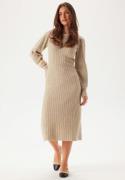 VILA Vijacia O-neck L/S RIB KNIT MI Natural Melange S