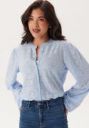 BUBBLEROOM Long Sleeve Button Blouse Light blue XS