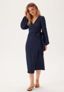 BUBBLEROOM Structure Wrap Dress Navy S