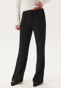 BUBBLEROOM Flared Structured Suit Trousers Black 42