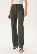 BUBBLEROOM Flared Structured Suit Trousers Dark green 46