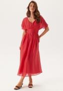 FOREVER NEW Francine V Neck Midi Dress Red 34(UK6)