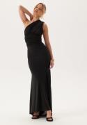 Goddiva Multi Tie Fishtail Maxi Dress Black S (UK10)