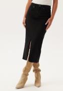 ONLY Onlsiri Front Slit Skirt Dnm  Black Denim XS