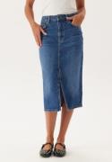 Object Collectors Item Objellen Mw Midi Denim Skirt Medium Blue Denim Detail:washe XS