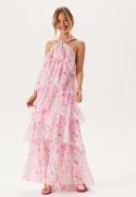 VERO MODA Vmfelicia Sl Ruffle Maxi Dress Pink Tulle Aop:flower Aop M