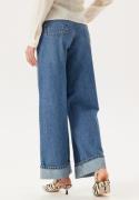 ONLY Onlhope Hw Wide Fold Up Dnm Medium Blue Denim 32/30