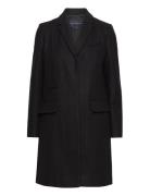 Ft Platfm Felt Smart Coat Outerwear Coats Winter Coats Black French Connection