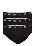 Cr7 Basic Brief Organic 3-Pak Underbukser Y-front Briefs Black CR7