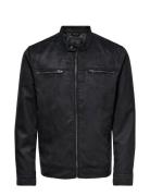 Onswillow Fake Suede Jacket Otw Noos Læderjakke Skindjakke Black ONLY & SONS