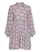 Slfjudita Ls Short Shirt Dress B Kort Kjole Multi/patterned Selected Femme