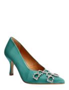 Miley - Satin Pump Shoes Heels Pumps Classic Green Day Birger Et Mikkelsen