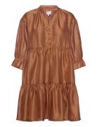 Voluminous Tiered Dress Kort Kjole Brown DESIGNERS, REMIX