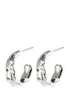 Earrings : Bathilda : Silver Plated Accessories Jewellery Earrings Hoops Silver Pilgrim
