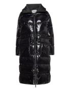 High Shine Padded Puffer Coat Foret Jakke Black Calvin Klein