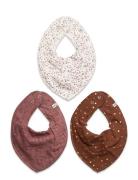 Bandana Bib Girl -Aop  Baby & Maternity Care & Hygiene Dry Bibs Brown Pippi