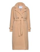 Slfbetty Teddy Coat B Outerwear Coats Winter Coats Beige Selected Femme