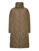 Alma Slit Quilted Jacket Foret Jakke Green NORR