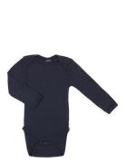 Body Ls, Navy Drop Needle, Merino Wool Bodies Long-sleeved Blue Smallstuff