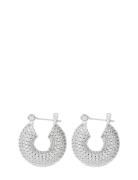 The Pave Mini Donut Hoops-Silver Accessories Jewellery Earrings Hoops Silver LUV AJ