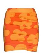 Skirt Kort Nederdel Orange Barbara Kristoffersen By Rosemunde