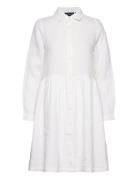 Andrea Linen Dress Kort Kjole White Lexington Clothing