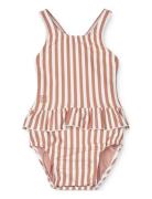 Amina Baby Printed Swimsuit Badedragt Badetøj Coral Liewood