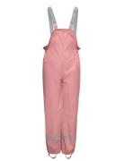 Pants Pu W. Suspender Outerwear Rainwear Bottoms Pink Color Kids