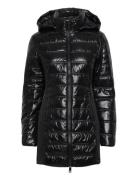 Lw Padded Waisted Nylon Coat Foret Jakke Black Calvin Klein