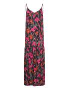 Maxi Strap Printed Dress Maxikjole Festkjole Blue GANT