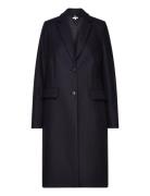 Wool Blend Classic Coat Outerwear Coats Winter Coats Navy Tommy Hilfiger